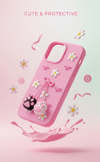 3D Cat Paw Daisy Case - Zambeel