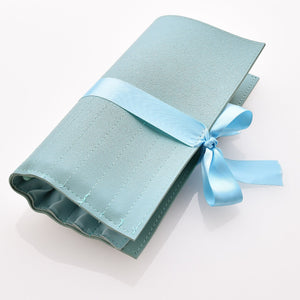 12 Light Blue Makeup Brushes - Zambeel