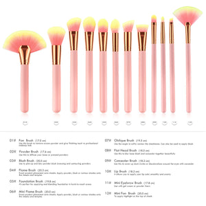 12pcs Beauty Makeup Brushes - Zambeel