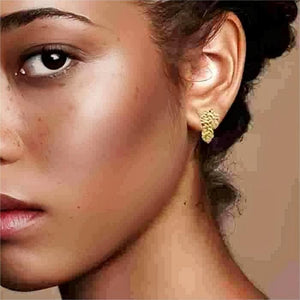 18K Copper Plated Real Gold Special - interest Design Stud Earrings - Zambeel