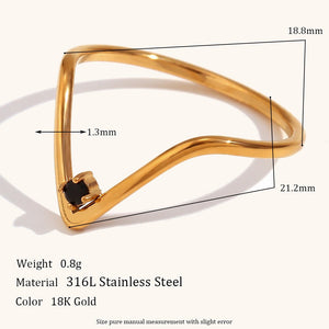 18K Gold Personality Affordable Luxury Ring Ornament - Zambeel