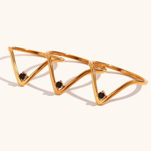 18K Gold Personality Affordable Luxury Ring Ornament - Zambeel