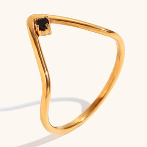 18K Gold Personality Affordable Luxury Ring Ornament - Zambeel