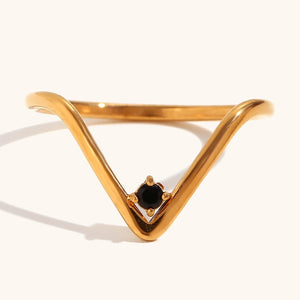 18K Gold Personality Affordable Luxury Ring Ornament - Zambeel