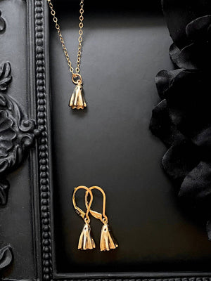 18K Gold & Small Plated Ghost Ghost Pendant Necklace - Zambeel