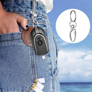 2 In 1 Mini Keychain Power Bank Keyring Hanging Buckle 2 Output Interfaces 5V 1200MAH Backup Power Bank Retractable Plug Waterproof Phone Charging Accessories - Zambeel