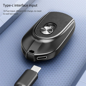 2 In 1 Mini Keychain Power Bank Keyring Hanging Buckle 2 Output Interfaces 5V 1200MAH Backup Power Bank Retractable Plug Waterproof Phone Charging Accessories - Zambeel
