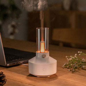 2023 New Arrival Ultrasonic Humidifier Retro 150ml Night Light Essential Oil Aroma Diffuser For Home Office - Zambeel