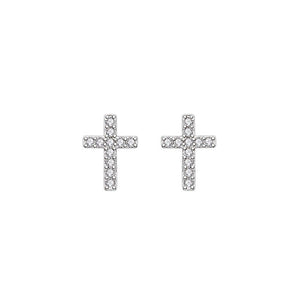 2024 New Fashion Stainless Steel Cross Earrings Product Temperament All Match Birthday Anniversary Earrings Small Gift - Zambeel