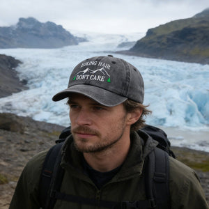 2pcs Camper Accessories Hiking Hair Hats Mountain Trees For Women Men, Adjustable Embroidered Wash Cotton Baseball Cap - Zambeel