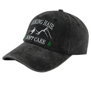 2pcs Camper Accessories Hiking Hair Hats Mountain Trees For Women Men, Adjustable Embroidered Wash Cotton Baseball Cap - Zambeel