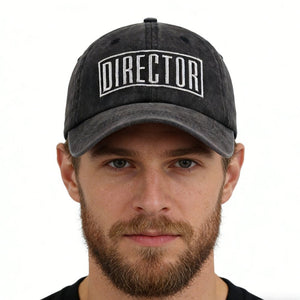 2pcs Director Filmmaker Hats For Women Men, Adjustable Embroidered Wash Cotton Baseball Cap - Zambeel
