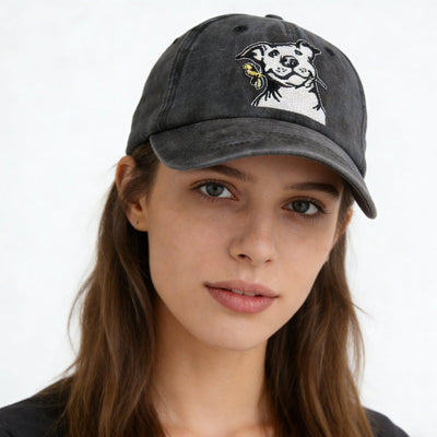 2pcs Dog Lover Gifts For Women Men, French Hat, Denim Adjustable Embroidered Dog Dad Baseball Cap - Zambeel