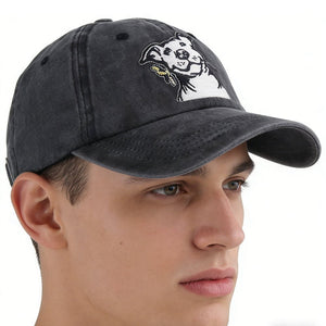 2pcs Dog Lover Gifts For Women Men, French Hat, Denim Adjustable Embroidered Dog Dad Baseball Cap - Zambeel