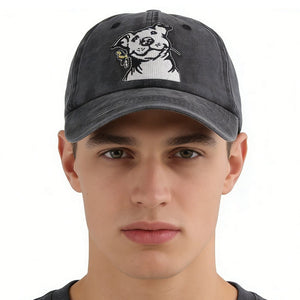 2pcs Dog Lover Gifts For Women Men, French Hat, Denim Adjustable Embroidered Dog Dad Baseball Cap - Zambeel