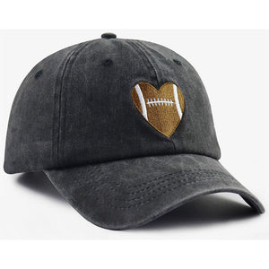 2pcs Football Gifts For Women Men Football Heart Baseball Cap - Zambeel