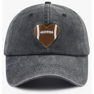 2pcs Football Gifts For Women Men Football Heart Baseball Cap - Zambeel