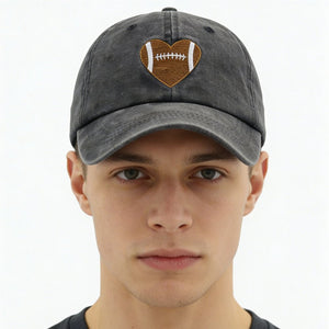 2pcs Football Gifts For Women Men Football Heart Baseball Cap - Zambeel
