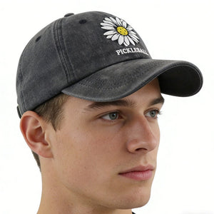 2pcs Funny Black Pickle Ball Hat For Men Women, Adjustable Embroidered Wash Cotton Baseball Cap - Zambeel