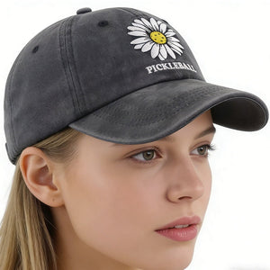 2pcs Funny Black Pickle Ball Hat For Men Women, Adjustable Embroidered Wash Cotton Baseball Cap - Zambeel