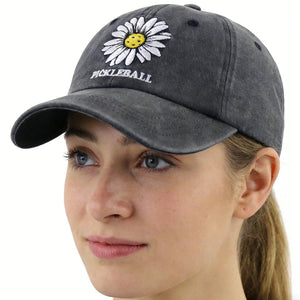 2pcs Funny Black Pickle Ball Hat For Men Women, Adjustable Embroidered Wash Cotton Baseball Cap - Zambeel