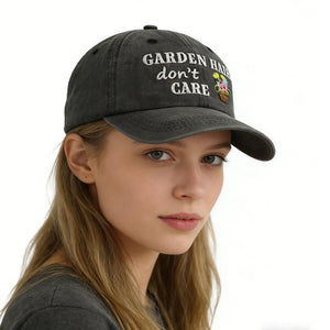 2pcs Garden Hair Hat For Men Women, Adjustable Embroidered Wash Cotton Baseball Cap - Zambeel