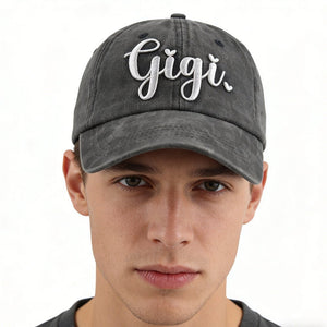 2pcs Gigi Hat For Men Women, Adjustable Embroidered Wash Cotton Baseball Cap - Zambeel