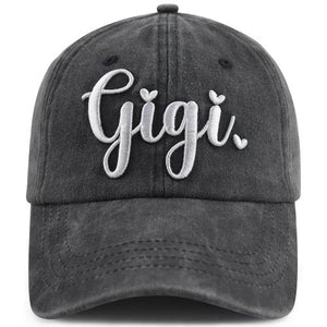 2pcs Gigi Hat For Men Women, Adjustable Embroidered Wash Cotton Baseball Cap - Zambeel