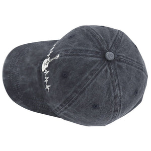 2pcs Guitar Accessories Baseball Cap Guitar Hat Gifts For Women Men, Adjustable Embroidered Wash Cotton Baseball Cap - Zambeel