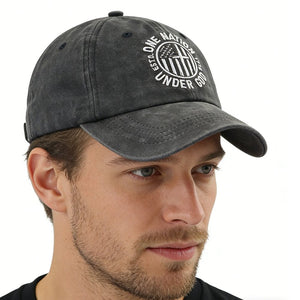 2pcs One Nation Under God Baseball Cap For Women Men, Adjustable Embroidered Wash Cotton Baseball Cap - Zambeel