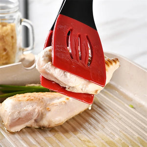 3 In 1 Frying Spatula Clip Silicone Food Clip Frying Steak Pancakes Shovel Slotted Turners Kitchen Tools Cooking Utensils Kitchen Gadgets - Zambeel