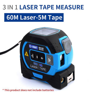 3 In 1 Laser Tape Measure Rangefinder 5m Tape Ruler Infrared High - precision Intelligent Electronic Ruler Building Distance Meter - Zambeel