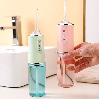 3 Modes Oral Irrigator USB Rechargeable Water Floss Portable Dental Water Flosser Jet 240ml Irrigator Dental Teeth Cleaner - Zambeel