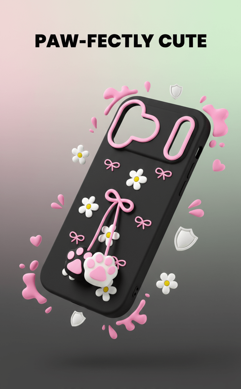 3D Cat Paw Daisy Case - Zambeel