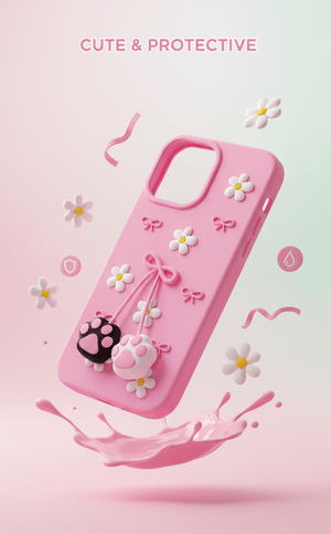 3D Cat Paw Daisy Case - Zambeel