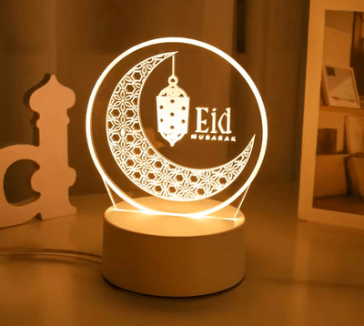 3D Creative Eid Mubarak Lamp - Zambeel