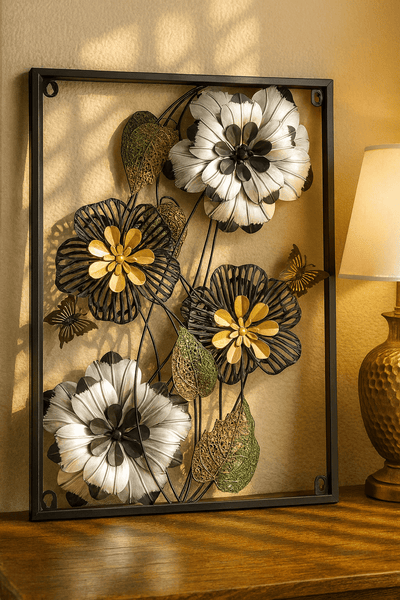 3D Metal Floral Wall Art - Zambeel