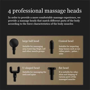 4 Heads Rechargeable Massage Gun Ⓢ - Zambeel