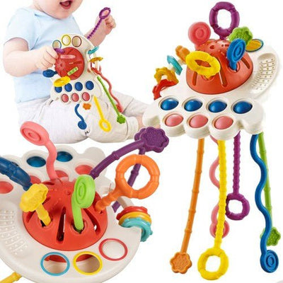 4 - in - 1 Baby Pull String Sensory Toy - Zambeel