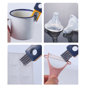 4 In 1 Bottle Gap Cleaner Brush Multifunctional Cup Cleaning Brushes Water Bottles Clean Tool Mini Silicone U - shaped Brush Kitchen Gadgets - Zambeel