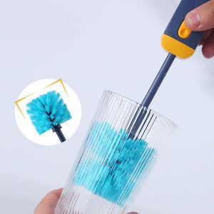 4 In 1 Bottle Gap Cleaner Brush Multifunctional Cup Cleaning Brushes Water Bottles Clean Tool Mini Silicone U - shaped Brush Kitchen Gadgets - Zambeel