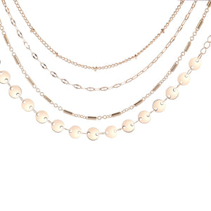 4 - pack Set Bracelets Tube Chain Disc Lace Bracelet - Zambeel