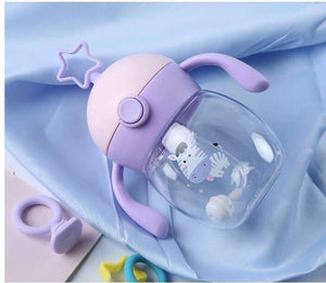 499 Spring and Summer Tritan Material Infant High - End Cup Antenna Baby Straw Cup Learn To Drink Cup Anti - Fall - Zambeel