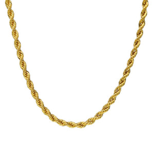 4mm Thick Cable Chain 18K Gold - plated Necklace - Zambeel
