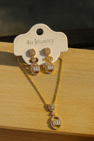 4u Jewelry - Cubic Zirconia Pendant & Earring Sets - Zambeel