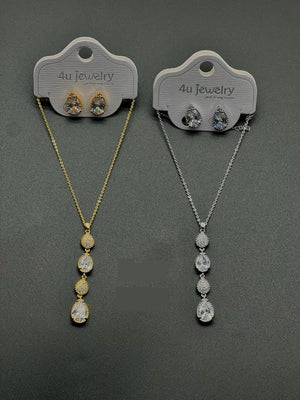 4u Jewelry - Cubic Zirconia Pendant & Earring Sets - Zambeel