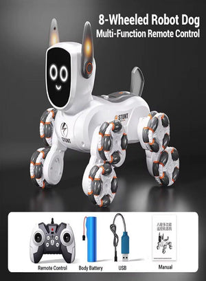 8‑Wheel Multi‑Functional RC Robot Dog - Zambeel