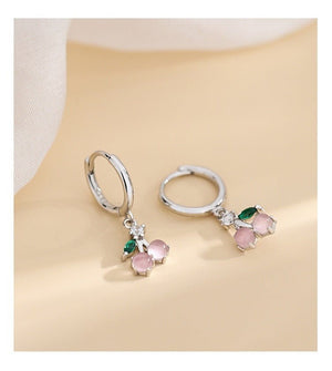 925 Silver Cherry Pearl Ear Buckle For Women's Niche Design - Zambeel