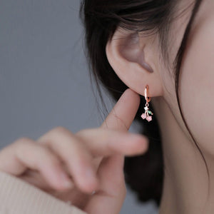 925 Silver Cherry Pearl Ear Buckle For Women's Niche Design - Zambeel