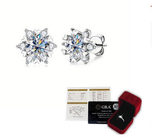 925 Sterling Silver Fashion Suit SUNFLOWER Chic Earrings - Zambeel